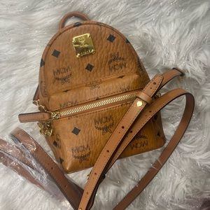 MCM Mini Stark Backpack Stark Bebe Boo Side Studs Backpack In Visetos